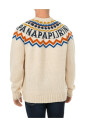 pull-beige-multicolore-col-rond