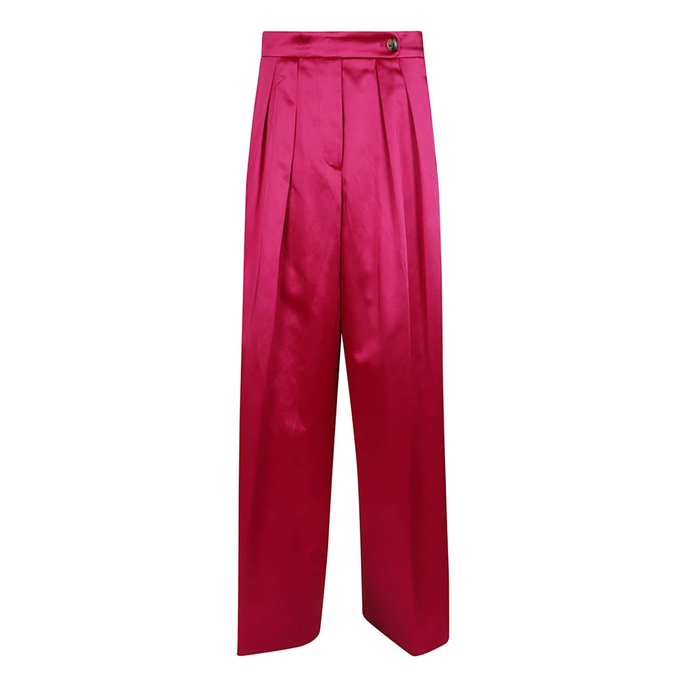 Dries Van Noten Women's Pink Pamplona Wide Trousers - Wide Trousers - Xs - Trousers