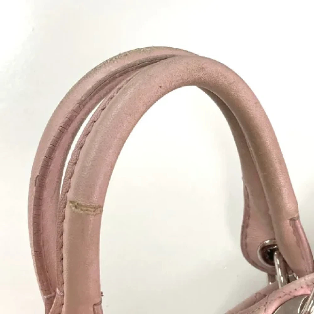 Dior Vintage Pre-owned Leather dior-bags Pink Dames