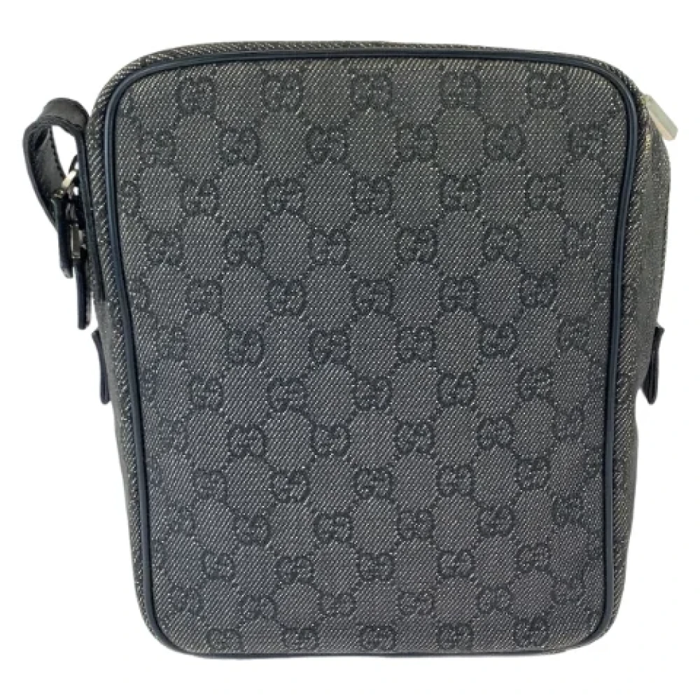 Gucci Vintage Pre-owned Canvas crossbody-bags Gray Heren