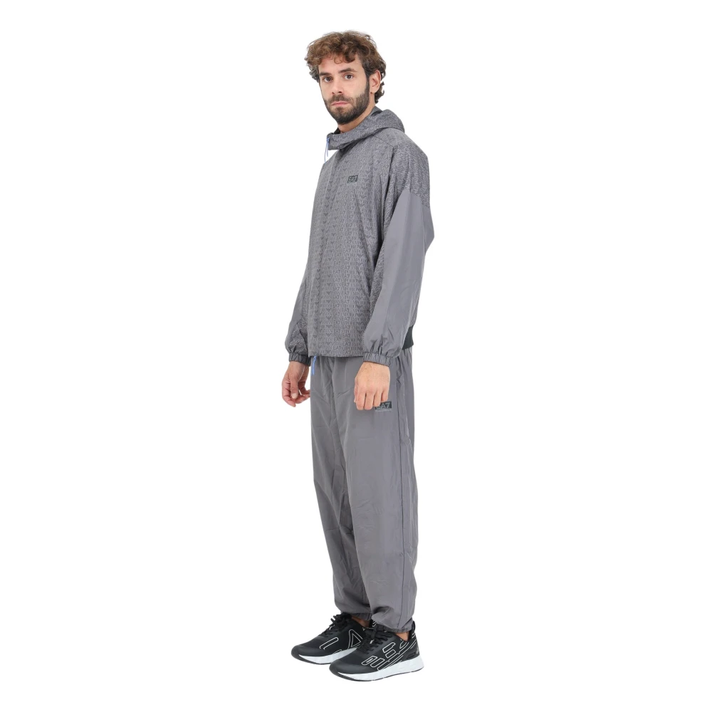 Emporio Armani EA7 Grijs Trainingspak voor herfst winter Gray Heren