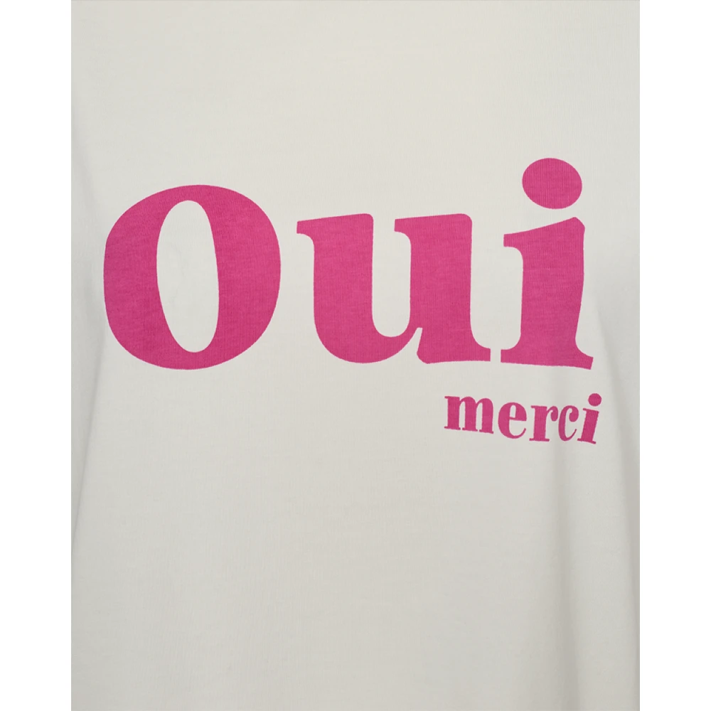 Freequent Casual Rose Print Tee Pink Dames