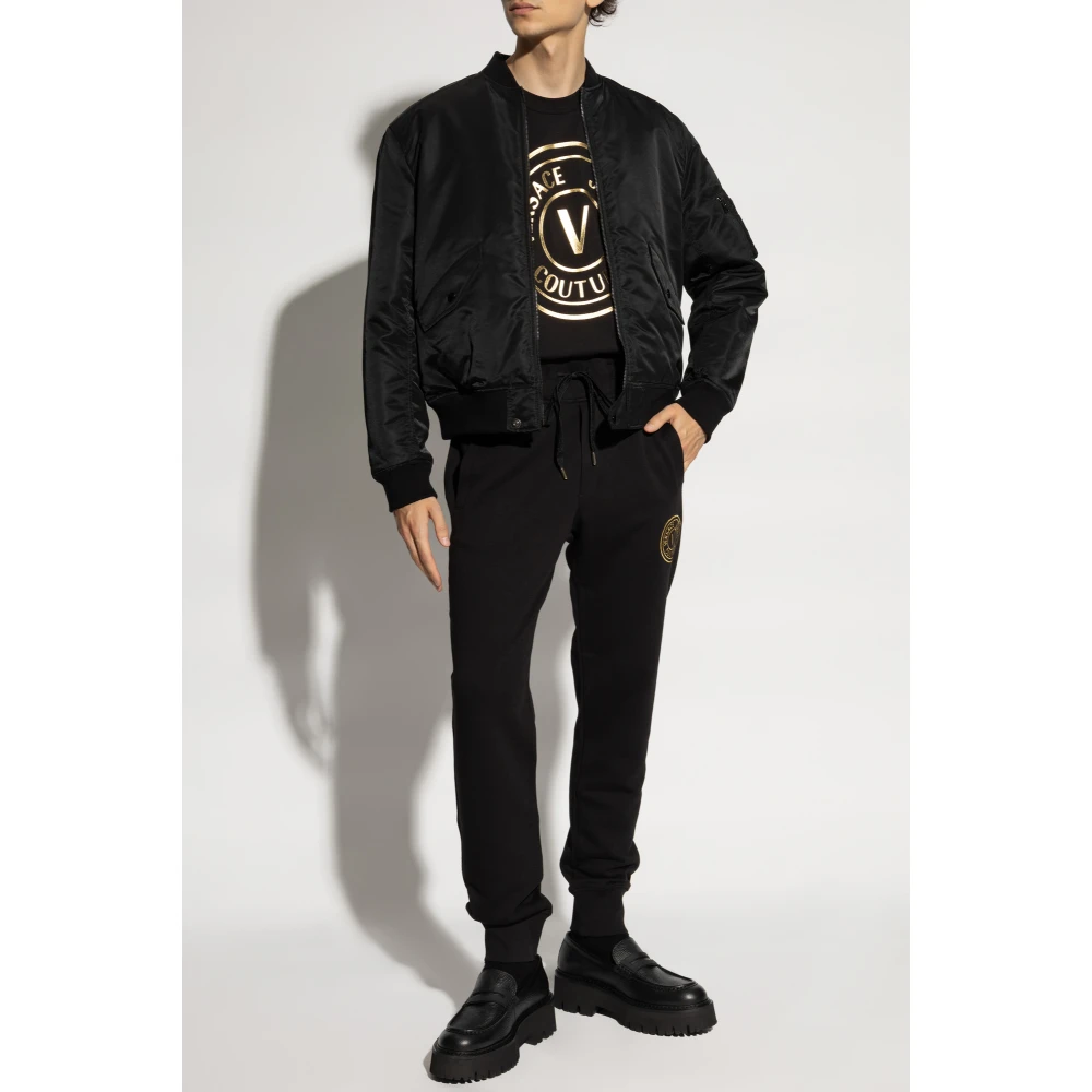 Versace Jeans Couture Sweatpants met logo Black Heren