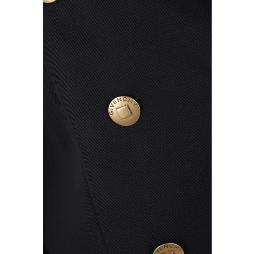 Givenchy Marineblauwe Double-Breasted Jas Blue Dames