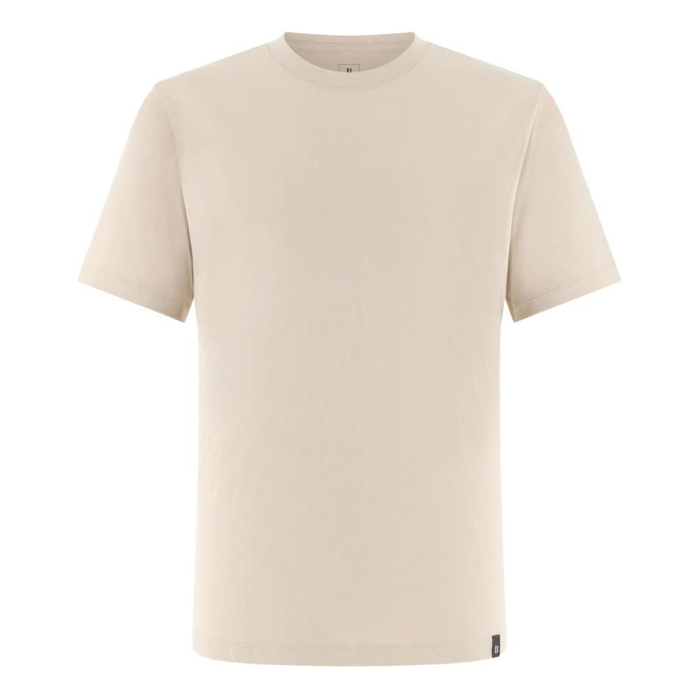 Boggi Milano Mannelijk Beige Tops Heren, S, Katoen, Cotton Tshirt