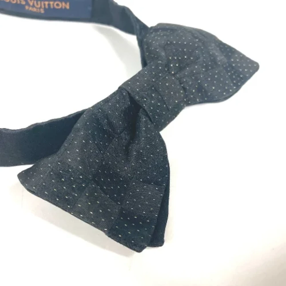 Louis Vuitton Vintage Pre-owned Silk hair-accessories Black Dames