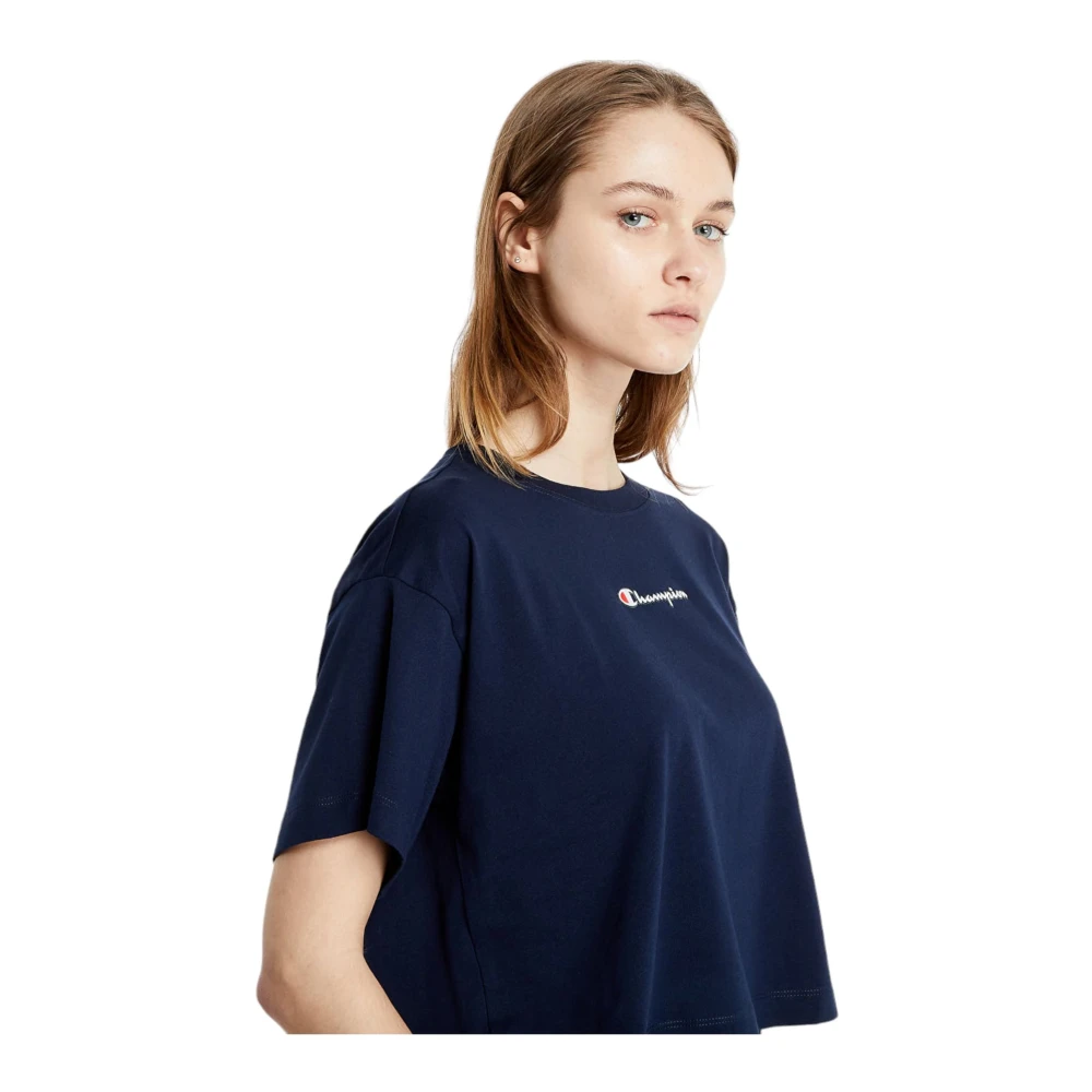 Champion Korte Mouw T-shirt Blue Dames