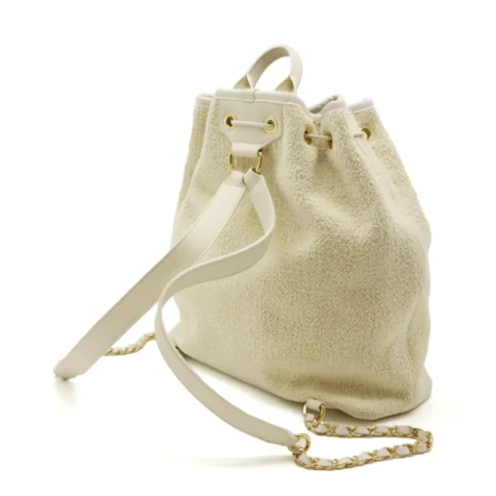 Chanel Vintage Pre-owned Fabric chanel-bags Beige Dames