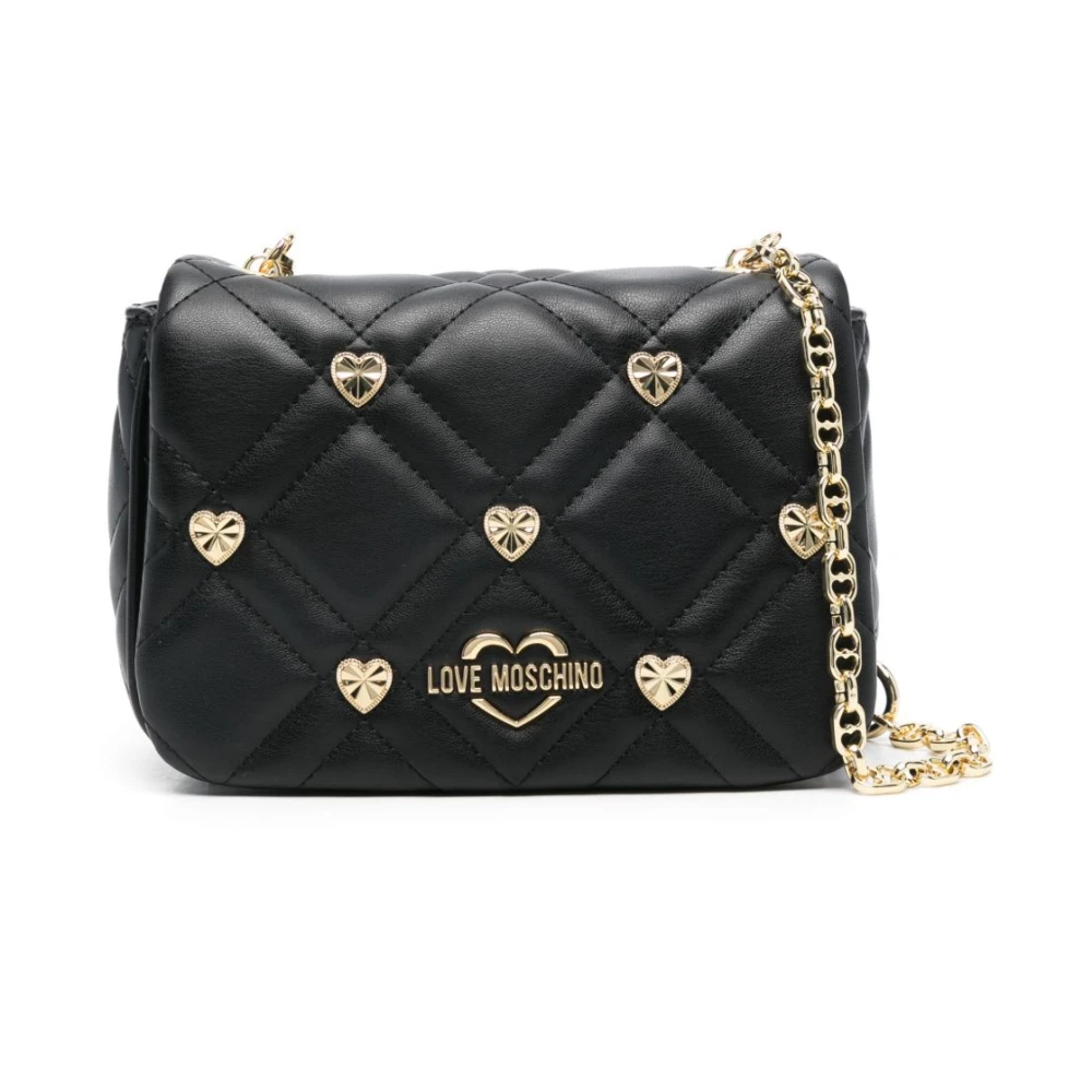 Love Moschino Zwarte Schoudertas Elegant Ontwerp Black Dames