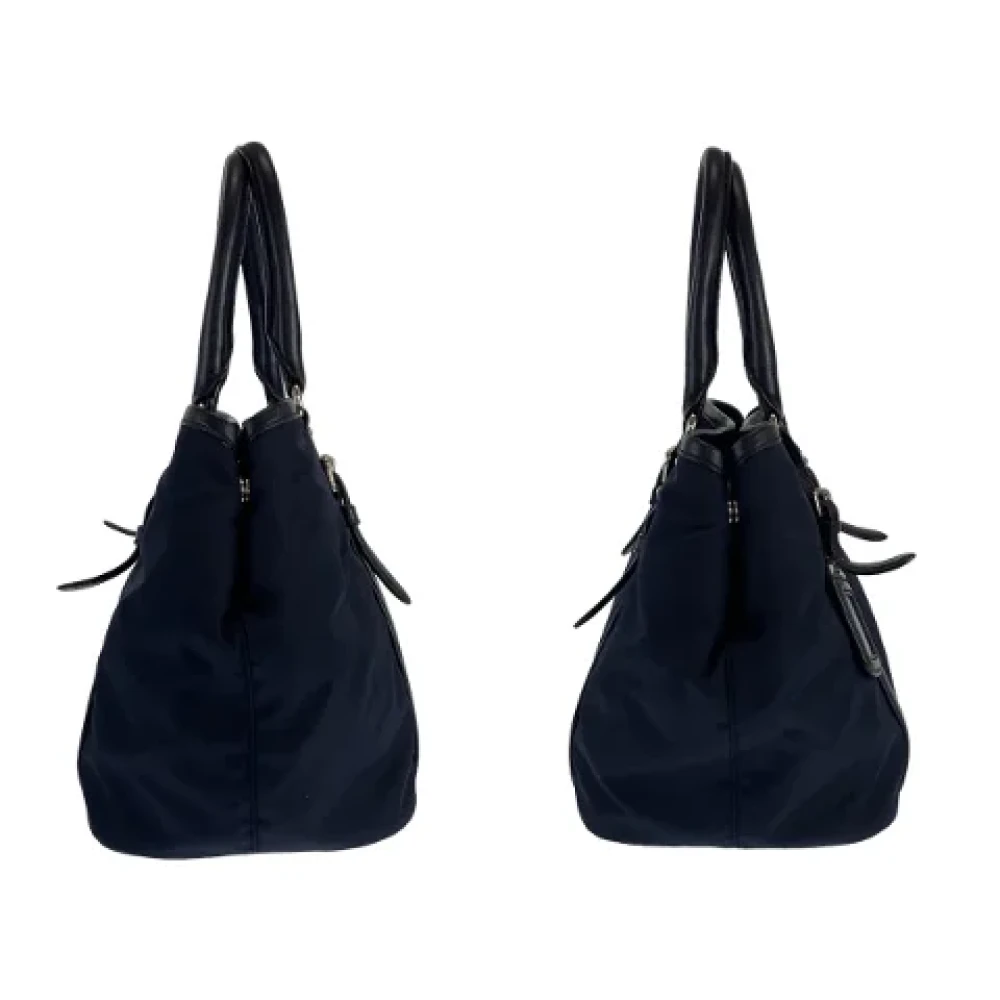 Prada Vintage Pre-owned Canvas prada-bags Blue Dames