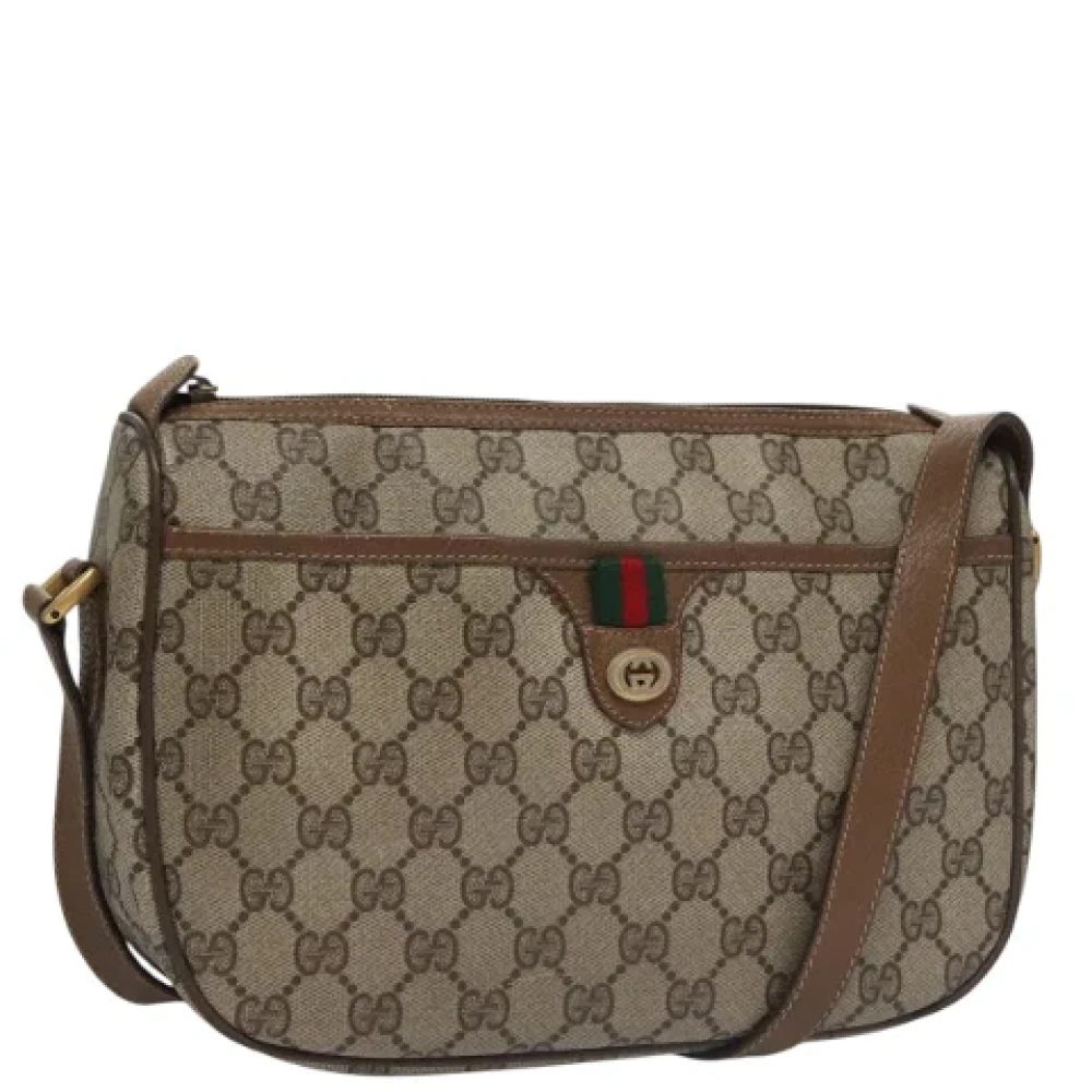 Gucci Vintage Pre-owned Leather gucci-bags Beige Dames