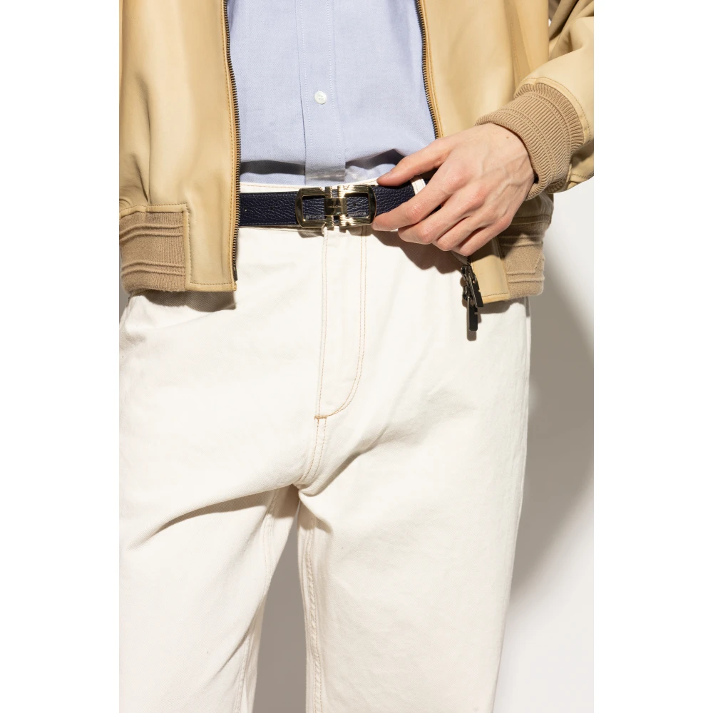 Salvatore Ferragamo Omkeerbare riem Black Heren