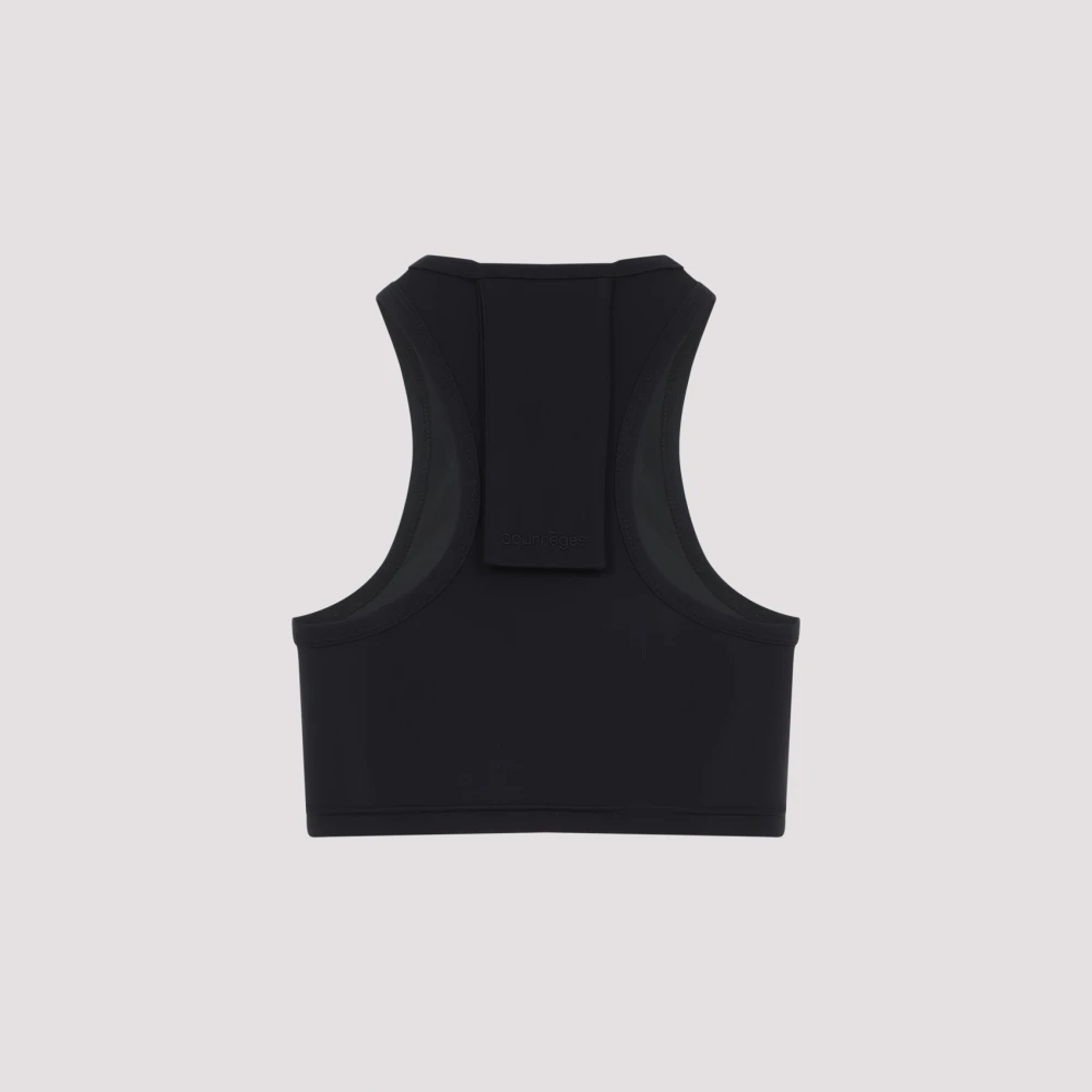 Courrèges Zwarte Scuba Tech Jersey Beha Black Dames