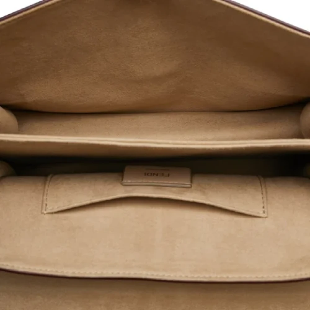 Fendi Vintage Pre-owned Leather fendi-bags Beige Dames