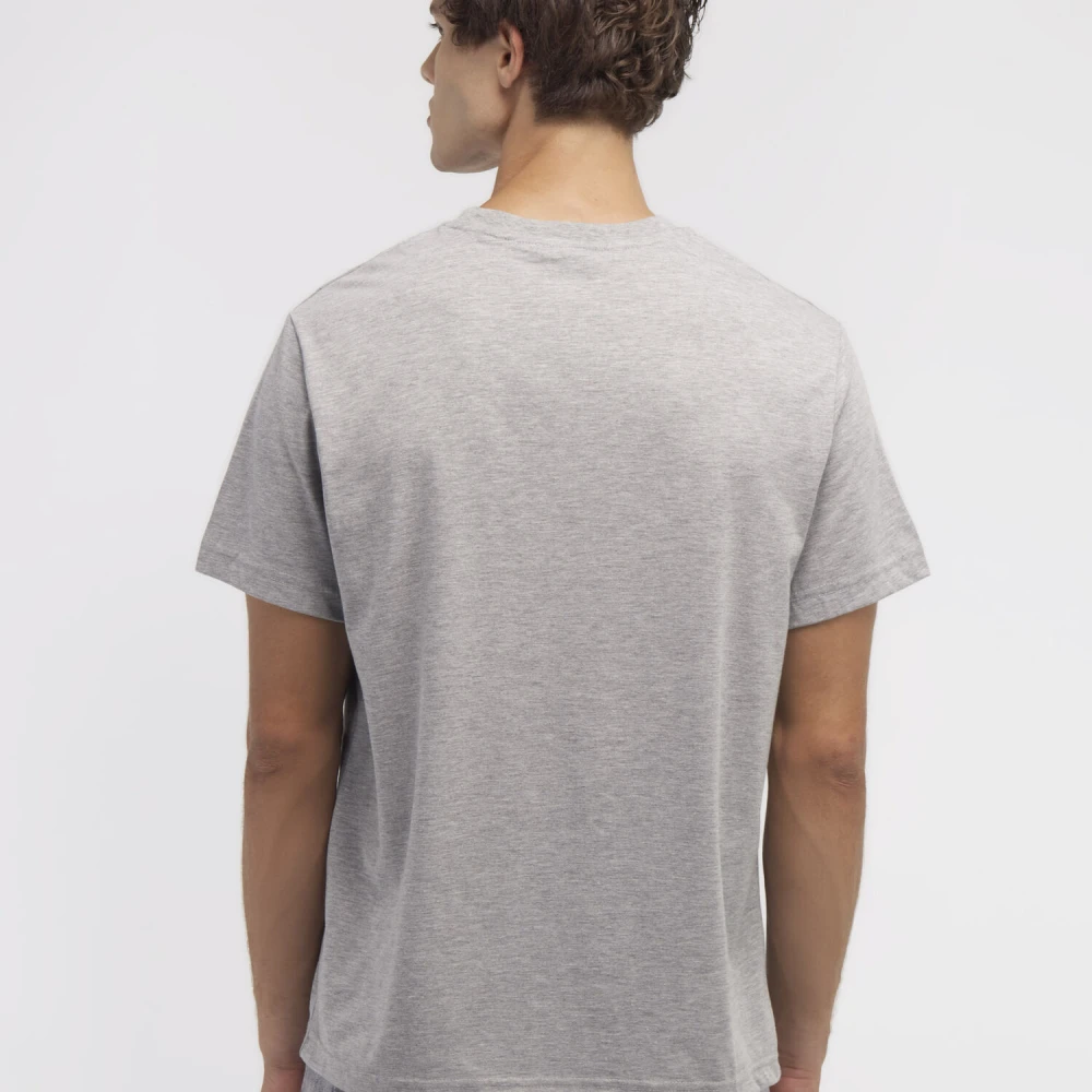 Roberto Cavalli T-shirt met Paardenlogo en Print Ronde Hals Gray Heren