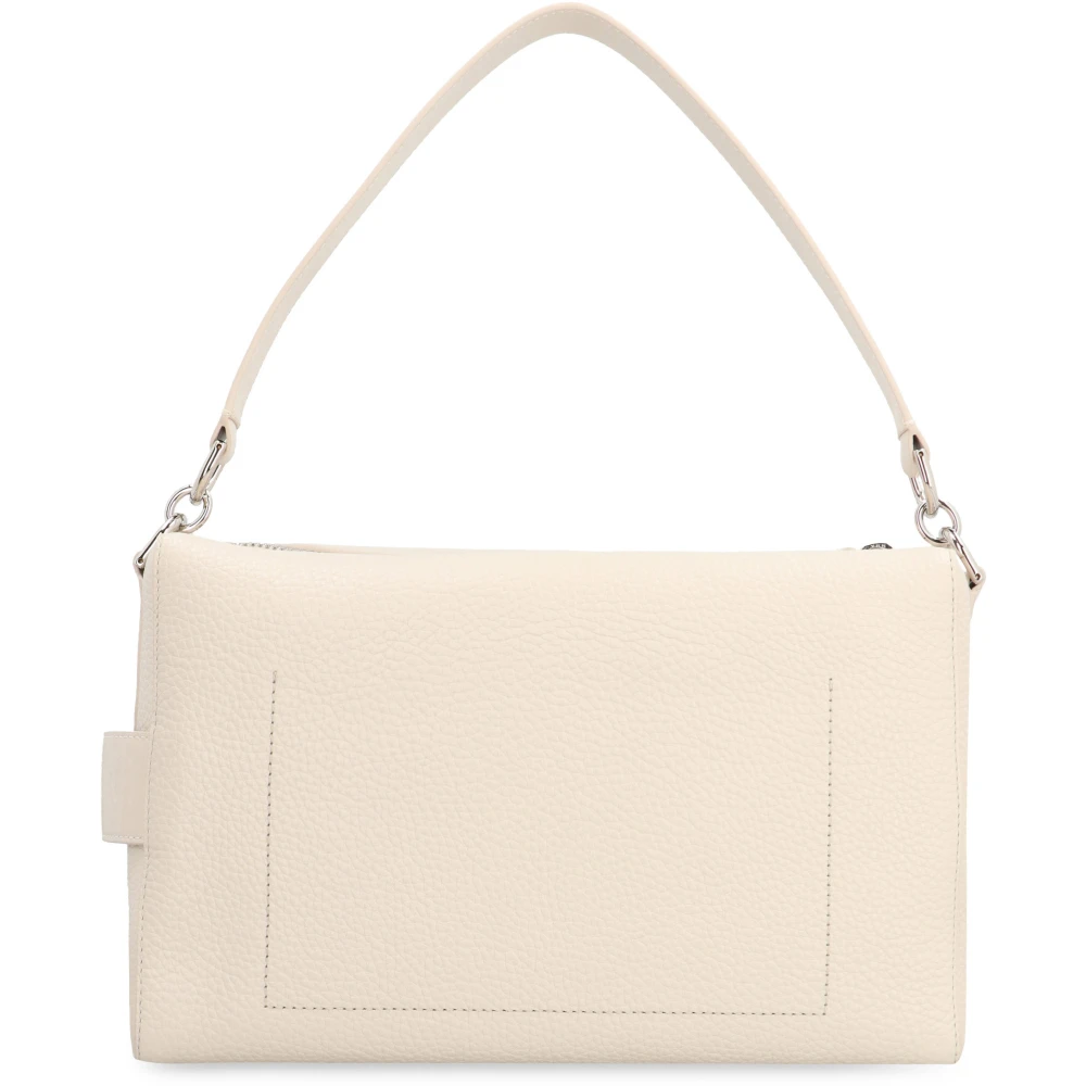 Hogan Script Leren Boston Tas Beige Dames