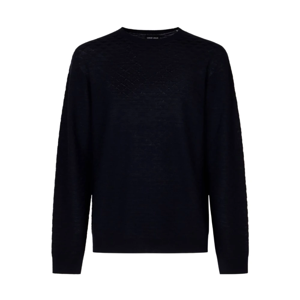 Giorgio Armani Jersey De Lana Knitwear Hombre Azul Xl