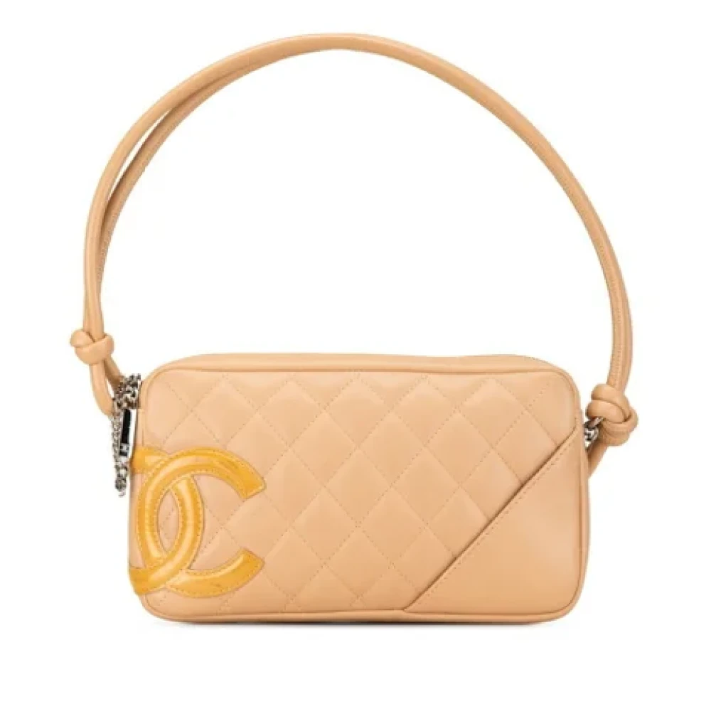 Chanel Vintage Pre-owned Leather chanel-bags Yellow Dames
