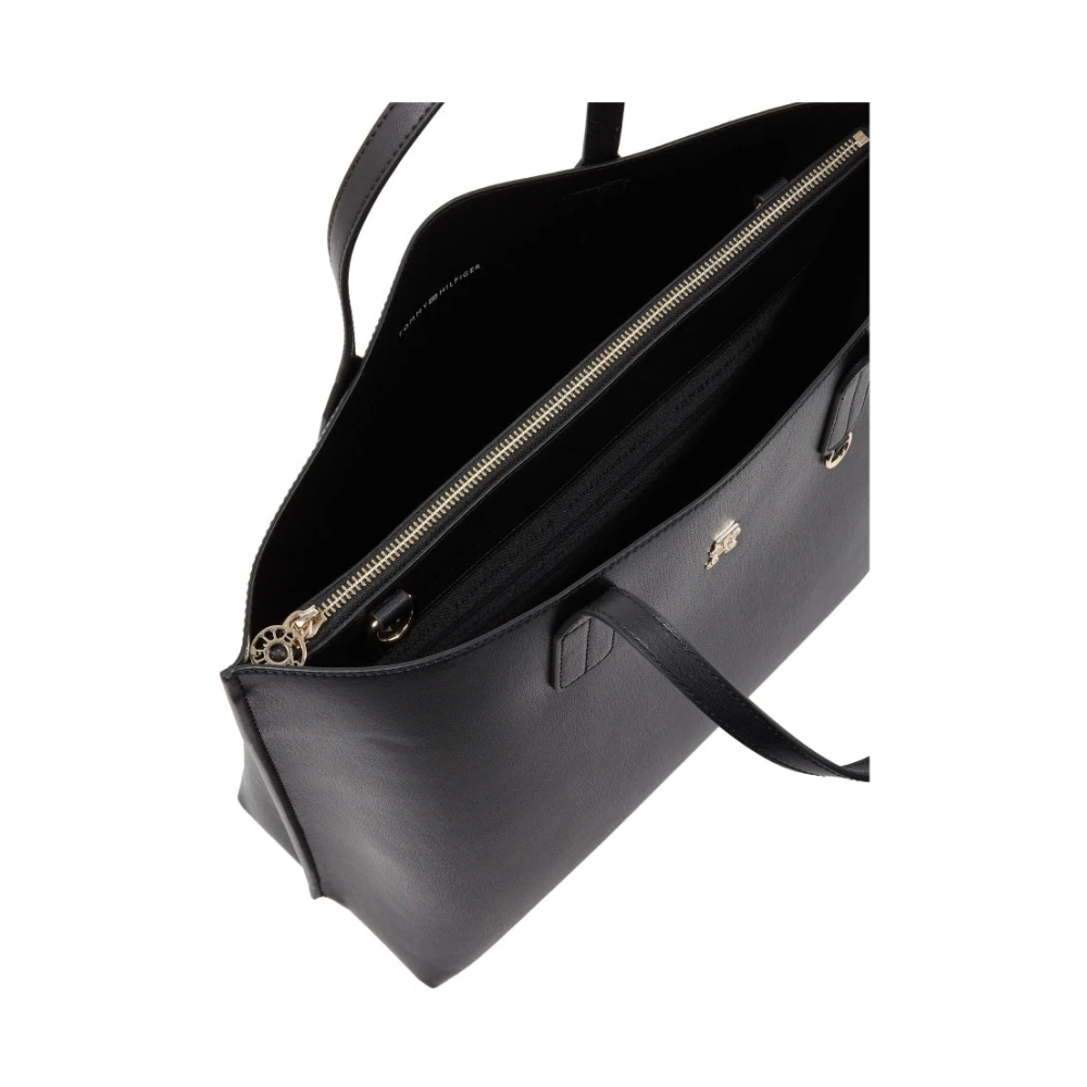 Tommy Hilfiger Zwarte Satchel Handtas voor Vrouwen Black Dames