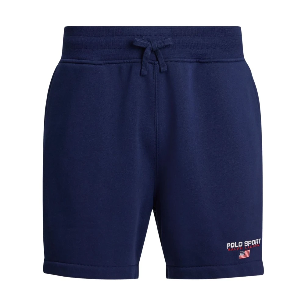 Polo Ralph Lauren Herr Blå Shorts Xl, Bomull, Drawstring Logo-Detail Shorts