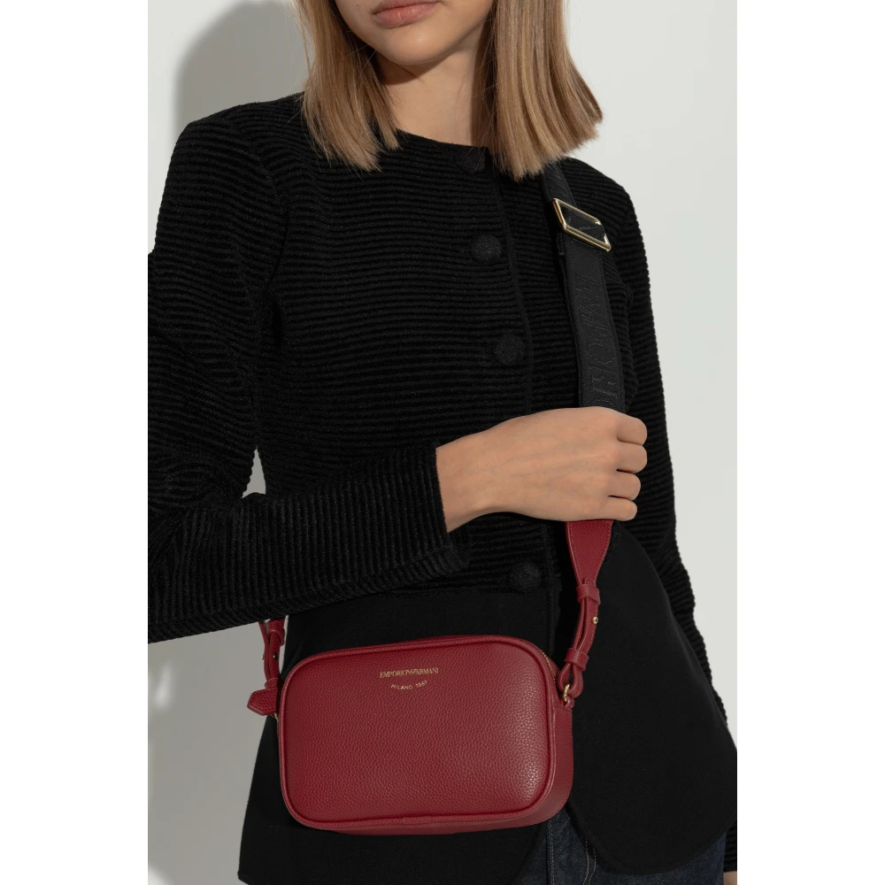 Emporio Armani Schoudertas met bedrukt logo Red Dames