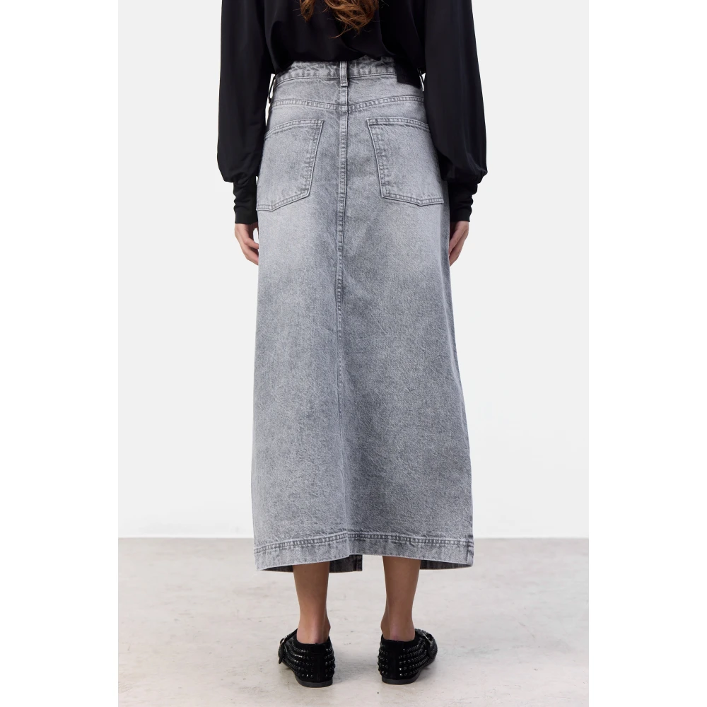 Levete Room LR-Ella 2 Denim Rok Gray Dames