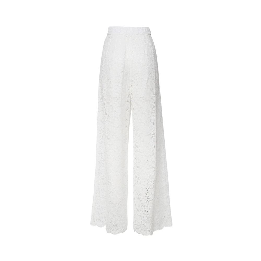 Dolce & Gabbana Witte Kant Palazzo Broek Gemaakt in Italië White Dames