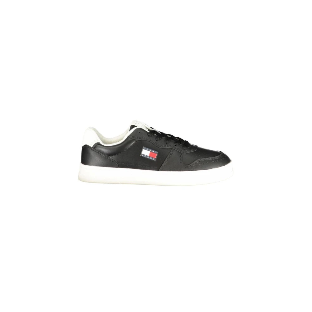 Tommy Hilfiger Women's Black Sneakers, 8 Uk, Polyurethane Sneaker With Lace-Up Closure