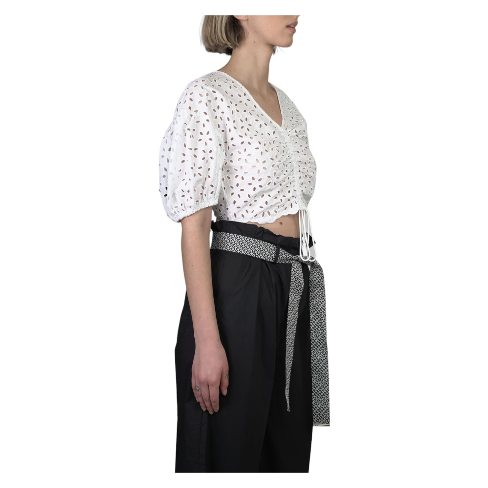pinko Broderie Anglaise Top White Dames