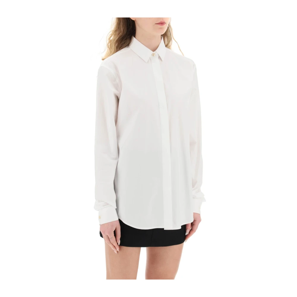 Saint Laurent Klassieke Witte Button-Up Overhemd White Dames