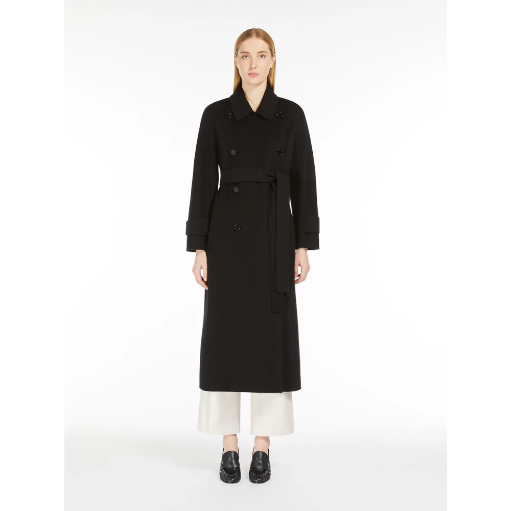 Max Mara Woljas met ceintuurmanchetten Black Dames