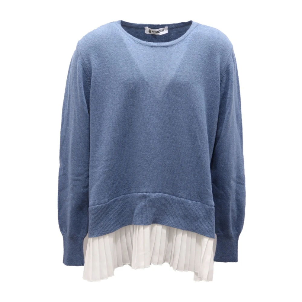 Dondup Blue Kids Knitwear, Female, 12 Y, Dfma21 Fl98 Jumper