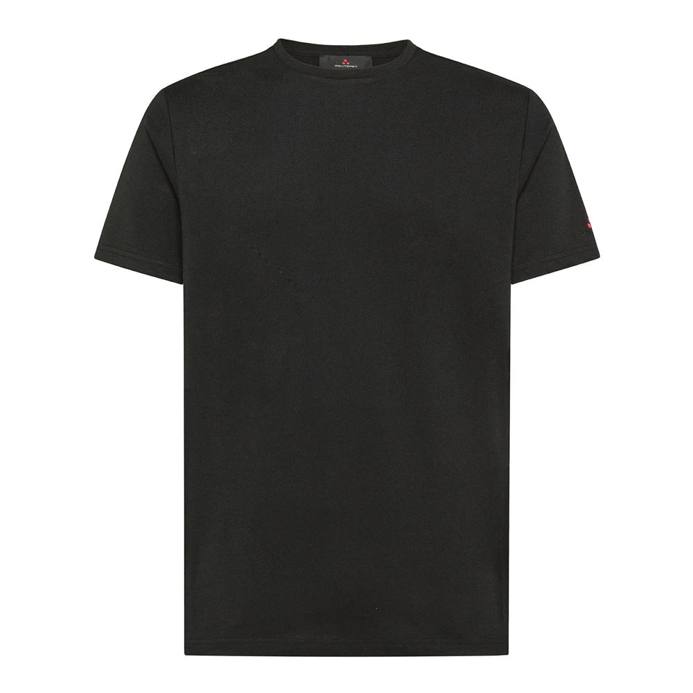 Peuterey Black T-Shirts, Male, S, Stretch Cotton And Silk Pique T-Shirt