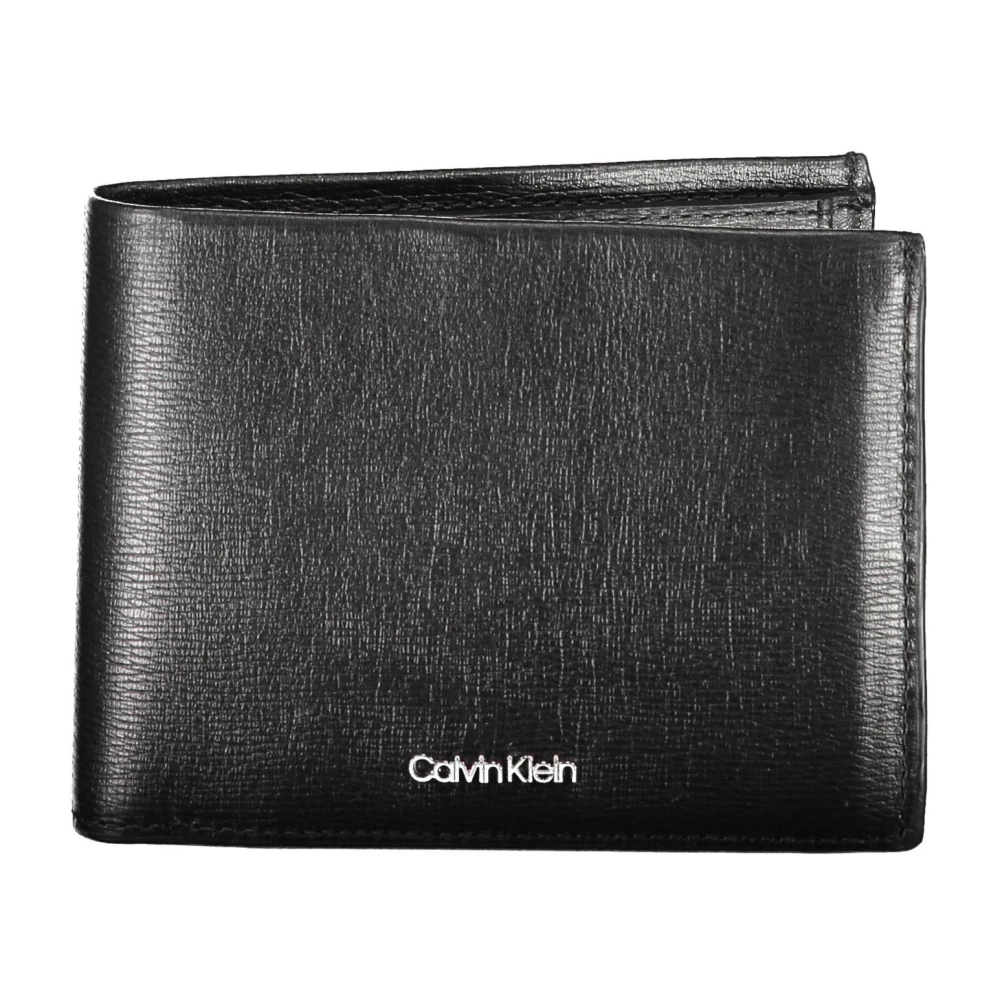 Calvin Klein Black Leather Wallet Svart Herr