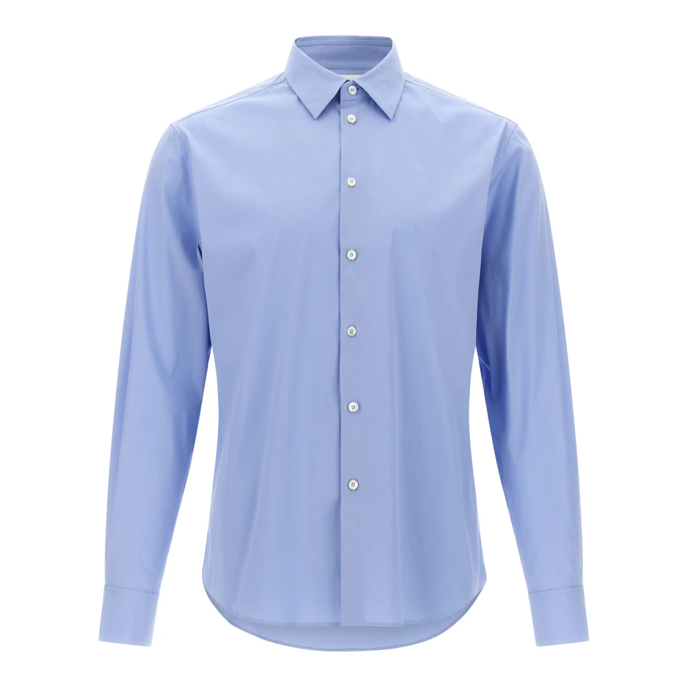 Ferragamo Men's Blue Poplin Shirt
