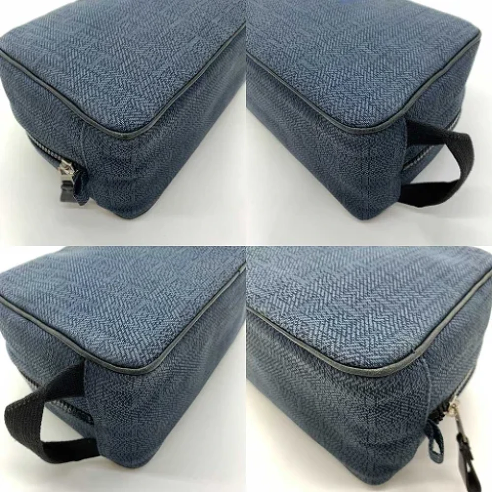 Hermès Vintage Pre-owned Canvas clutches Blue Dames