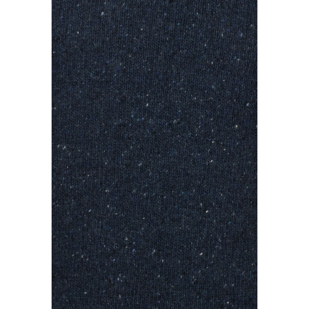 Hartford Blauwe Crew Gebreide Pullover Trui Blue Heren