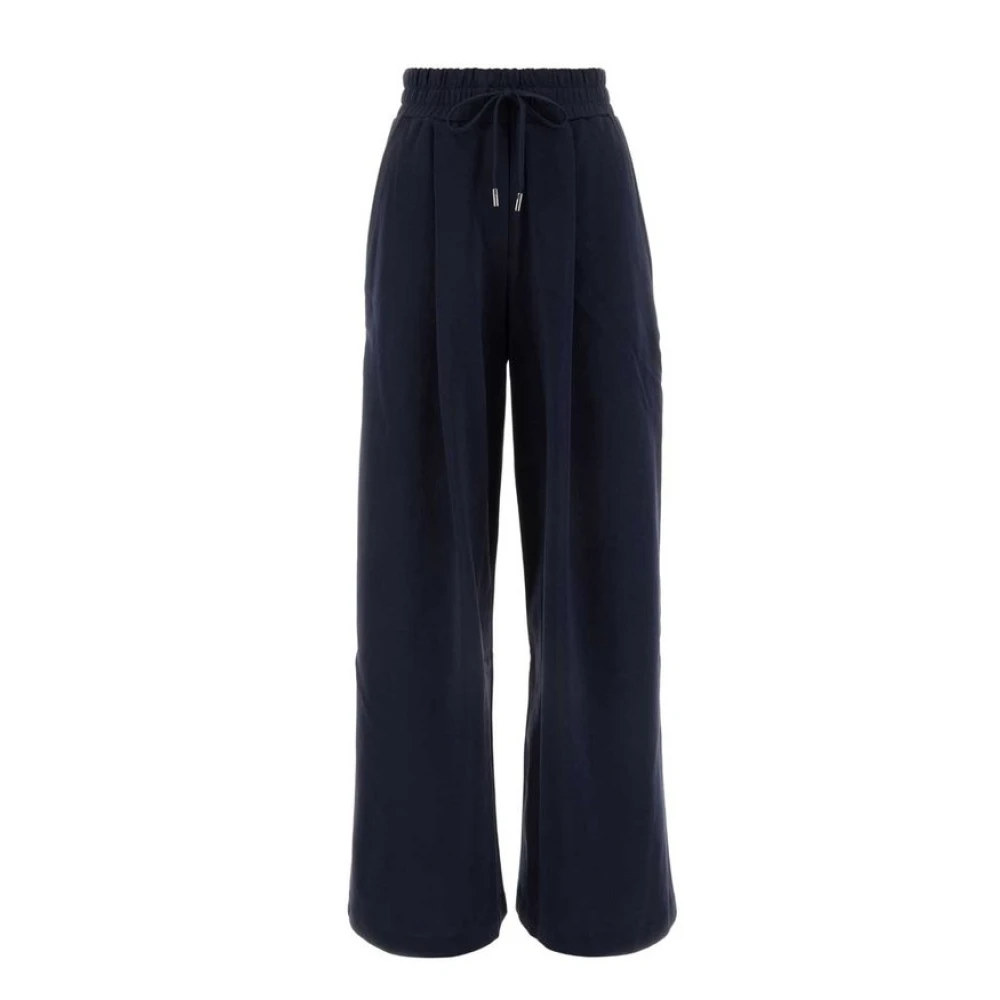 Max Mara Weekend Blauwe Wijde Pijp Jersey Broek Blue Dames