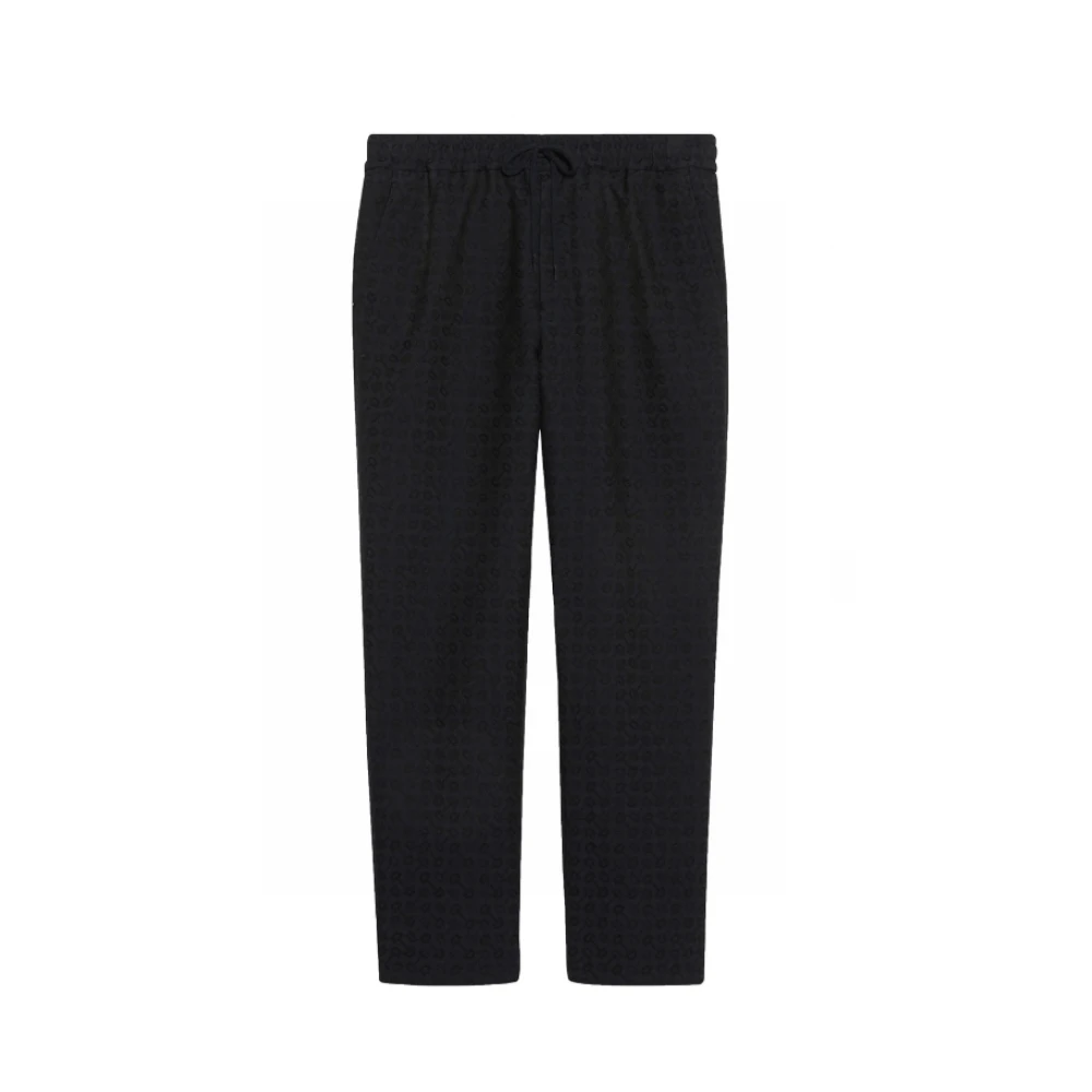 Gucci Horsebit-jacquard broek met trekkoord Blue Heren