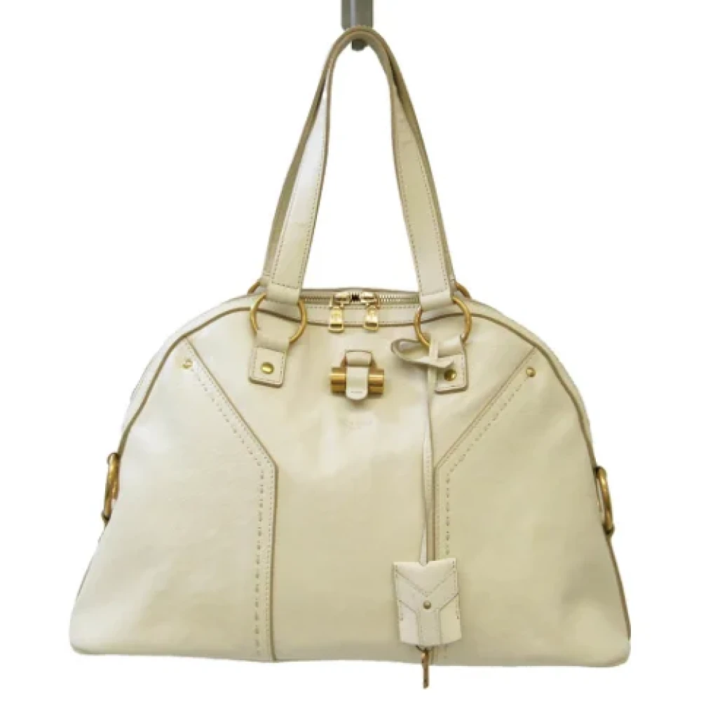 Saint Laurent Vintage Pre-owned Leather shoulder-bags White Dames
