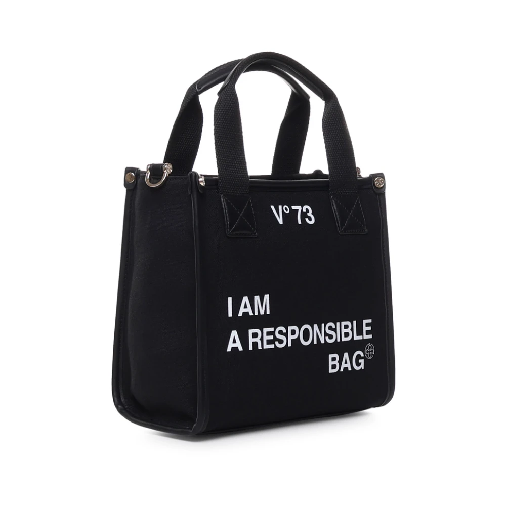 V73 Stijlvolle en praktische Tote Bag Black Dames