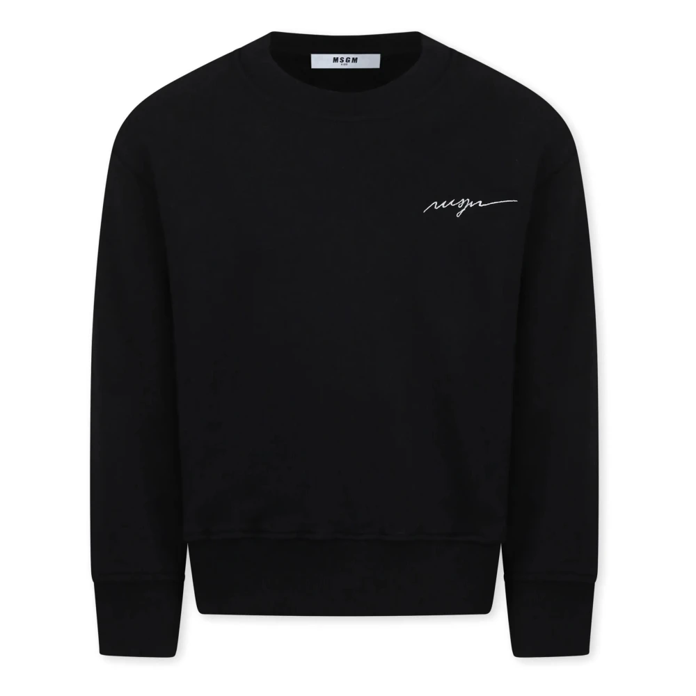 MSGM Svart Sweatshirt med Stil 110 Black, Pojke