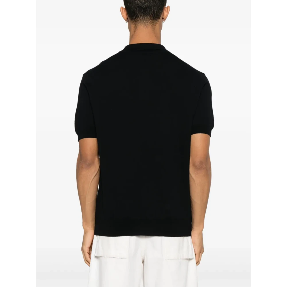 Woolrich Blauw Poloshirt met Geribbelde Details Blue Heren