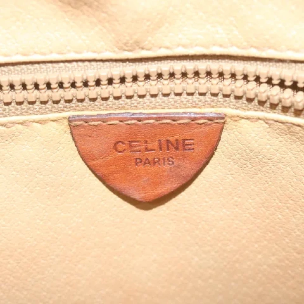 Celine Vintage Pre-owned Canvas clutches Beige Dames