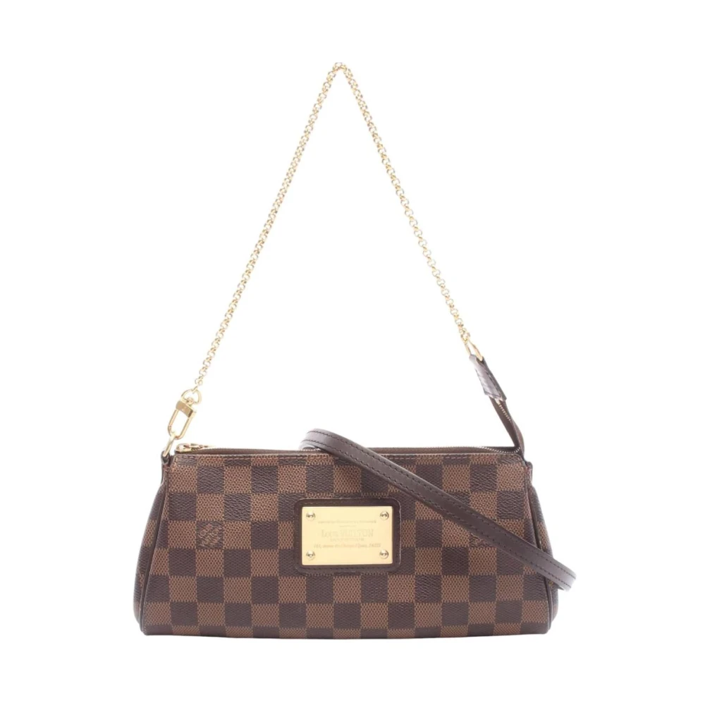 Louis Vuitton Vintage Women's Brown Pre-Owned Damier Ebene Canvas Pochette