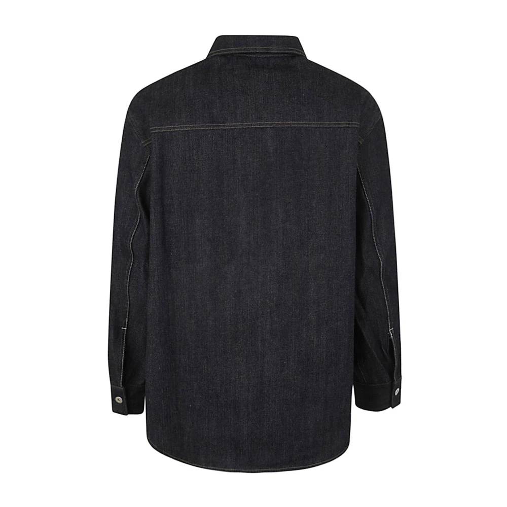 Jil Sander Donkerblauwe Denim Overshirt Blue Heren