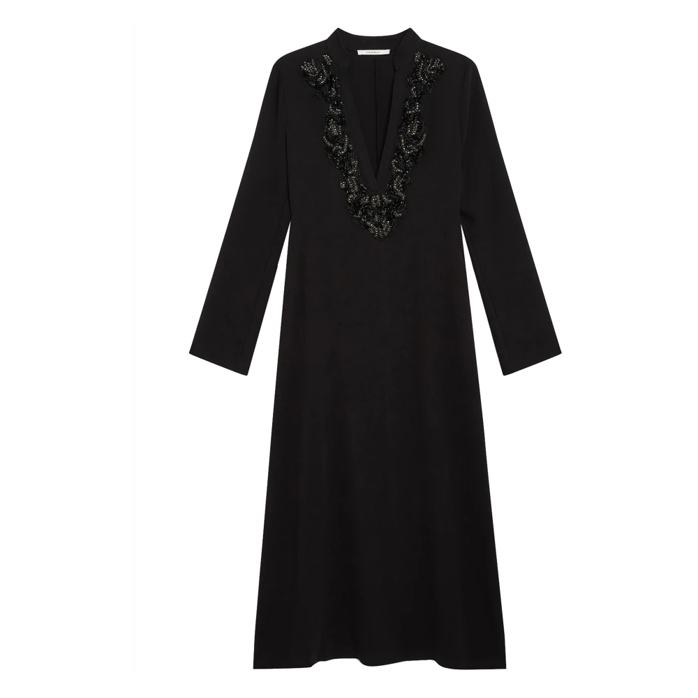 Maliparmi Elegante Zwarte Jurk Black Dames