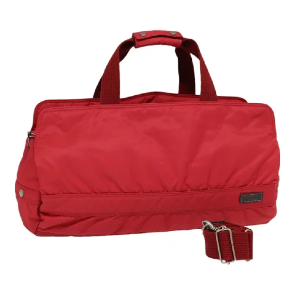 Burberry Vintage Pre-owned Fabric handbags Red Dames