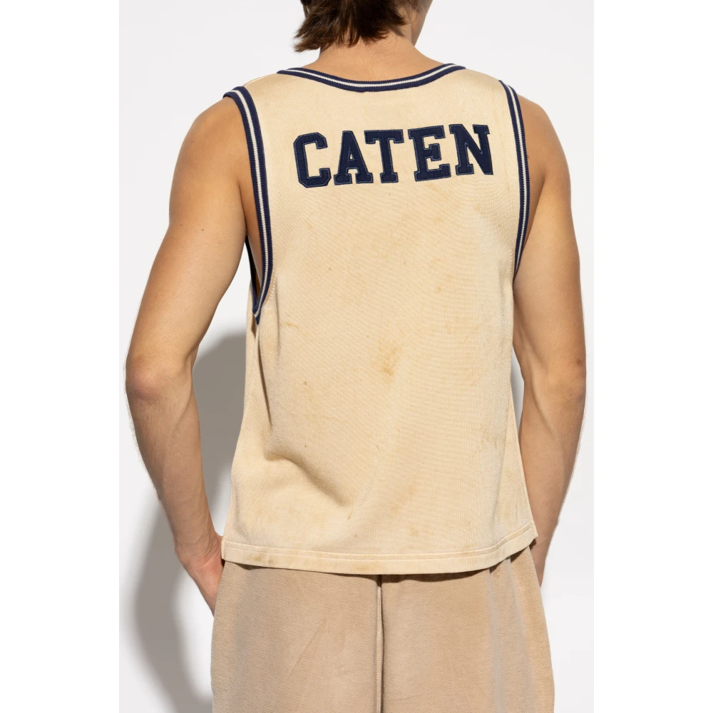 Dsquared2 Mouwloos T-shirt Beige Heren