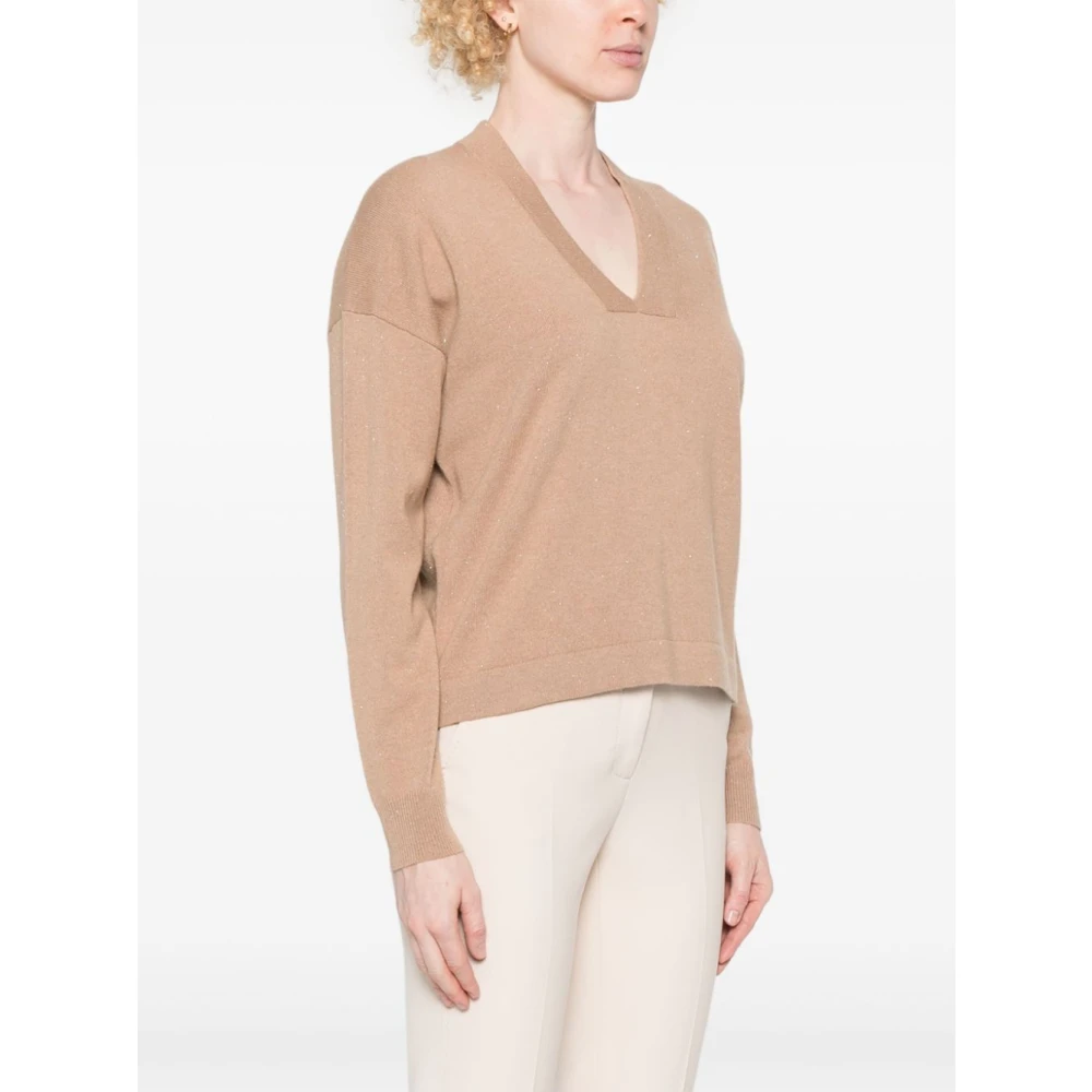 PESERICO Stijlvolle Maglia Shirt Brown Dames